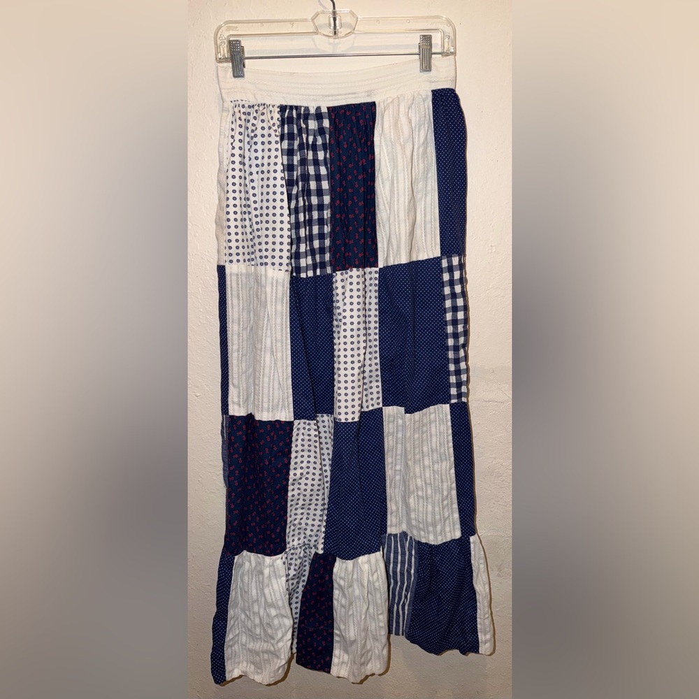 Vintage Patchwork Skirt Handmade - image 1